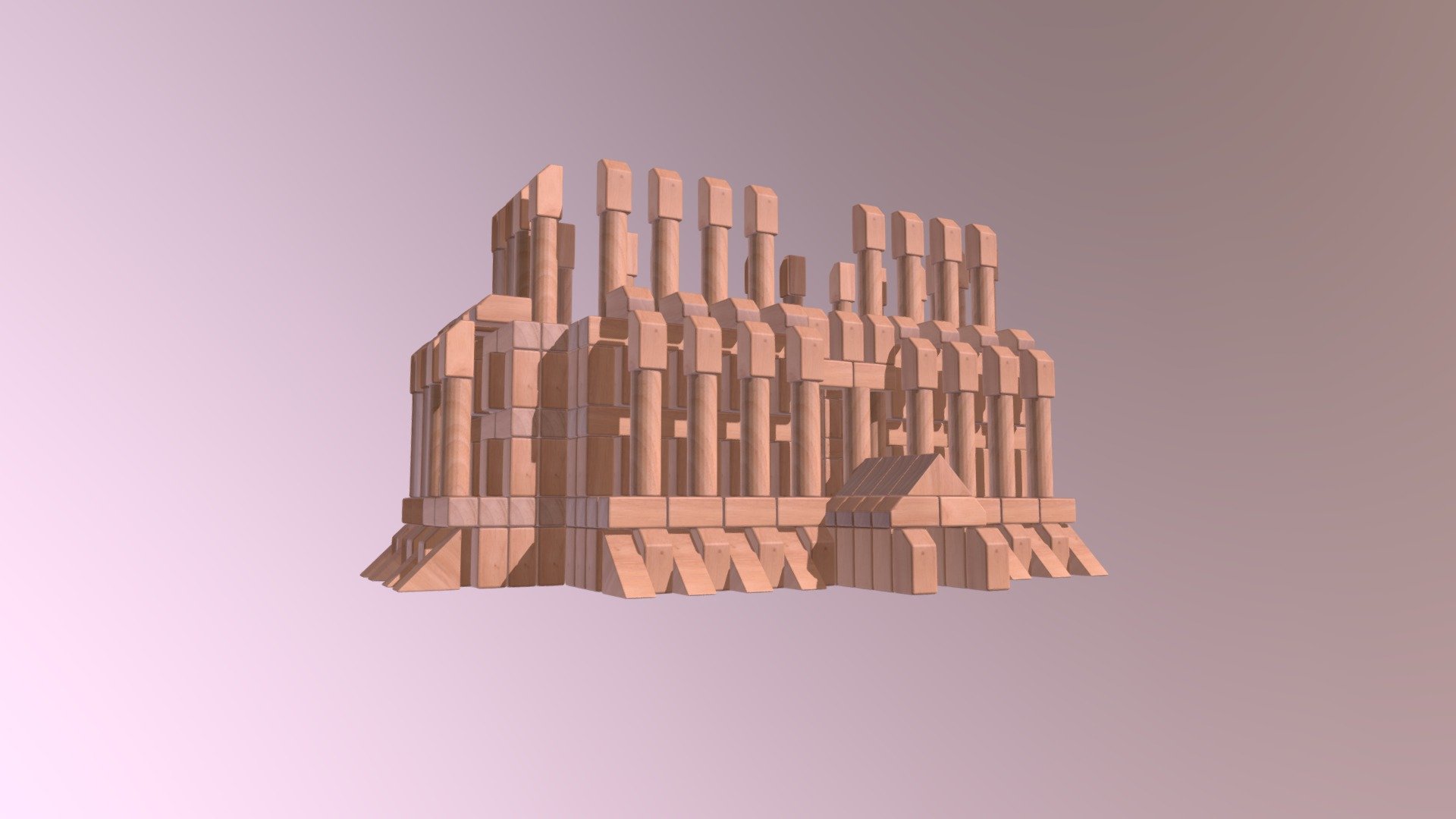 Unit Block Temple - 3D model by zmenzie [24430f0] - Sketchfab