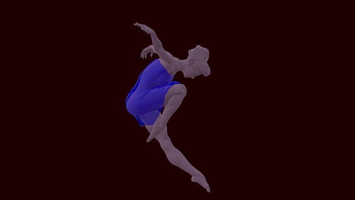 Blue Dress Modern Dancer