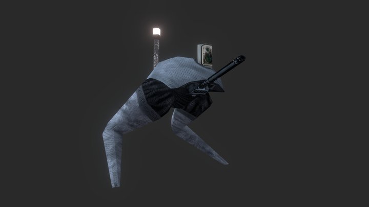 Military Drone Low-Poly 3D Model