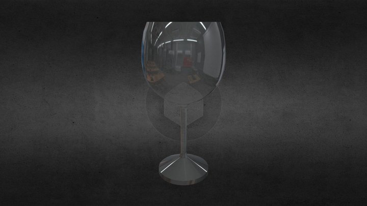 Chardonnay Wine Glass 3D Model