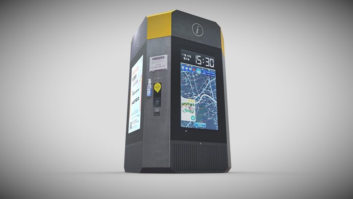 Korean Digital Kiosk 3D Model