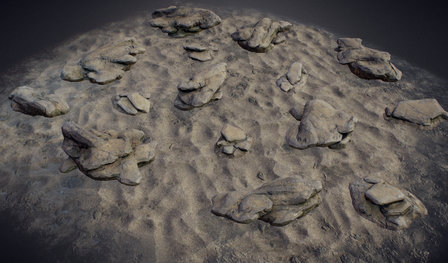 Beach Rocks 3D Model