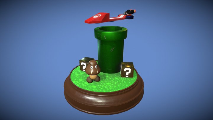Hoverboard Mario 3D Model