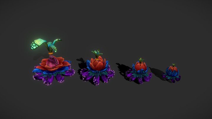 Hibiscus 3D models - Sketchfab