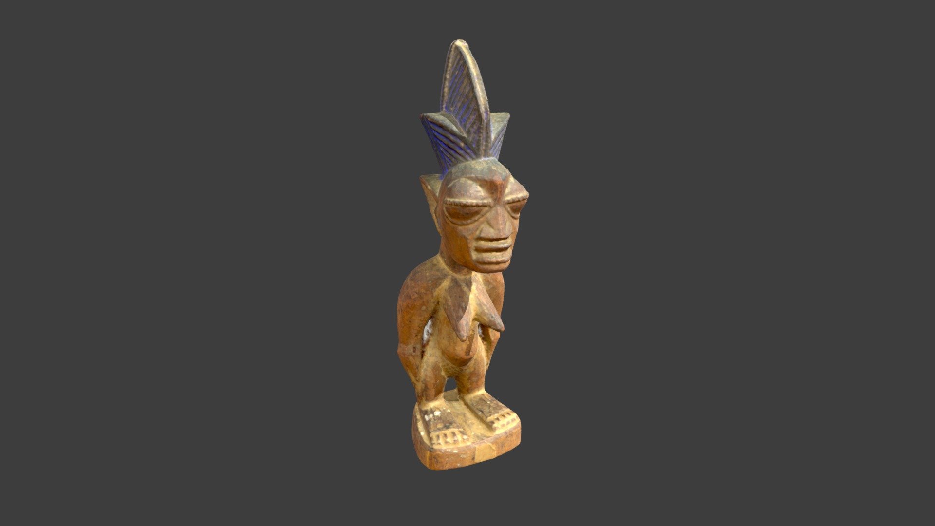 40436, Yoruba twin carving, Nigeria