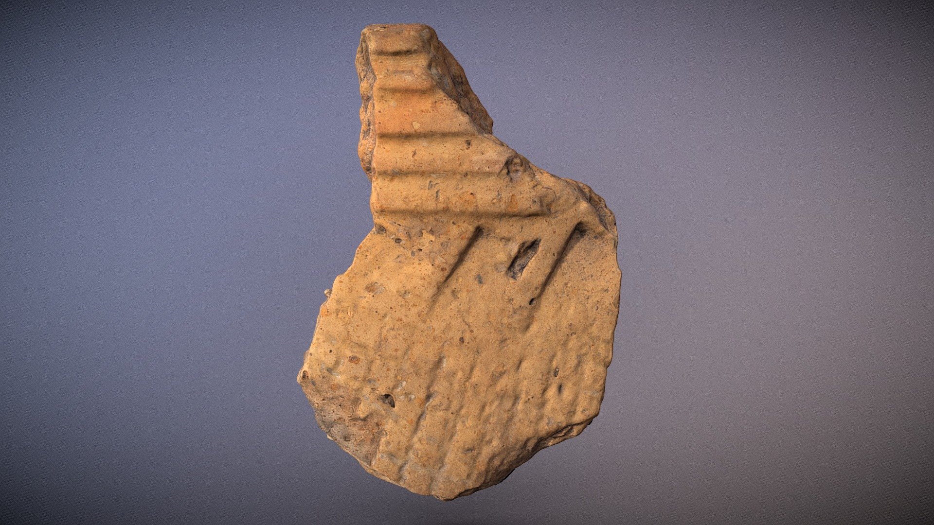 Mulberry Creek Cord Marked Rim Fragment