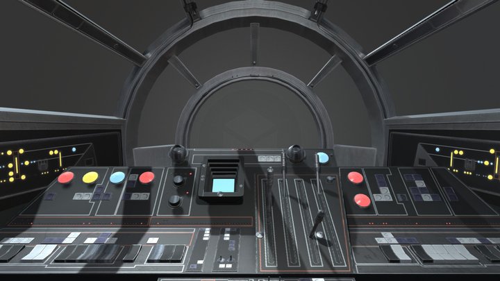 YT-1300 Cockpit Version 2 3D Model
