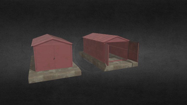 Metal Garage 3D Model