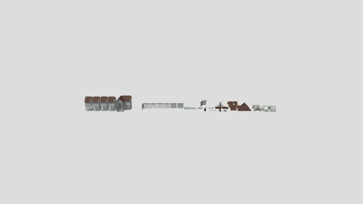 Courtyard Scene 3D Assets Pt1 3D Model