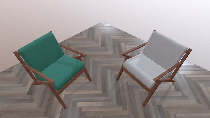 Simple chairs 3D Model