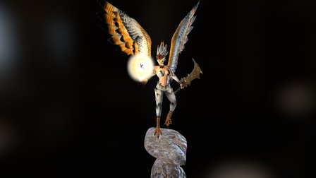 Angelic Harpy 3D Model