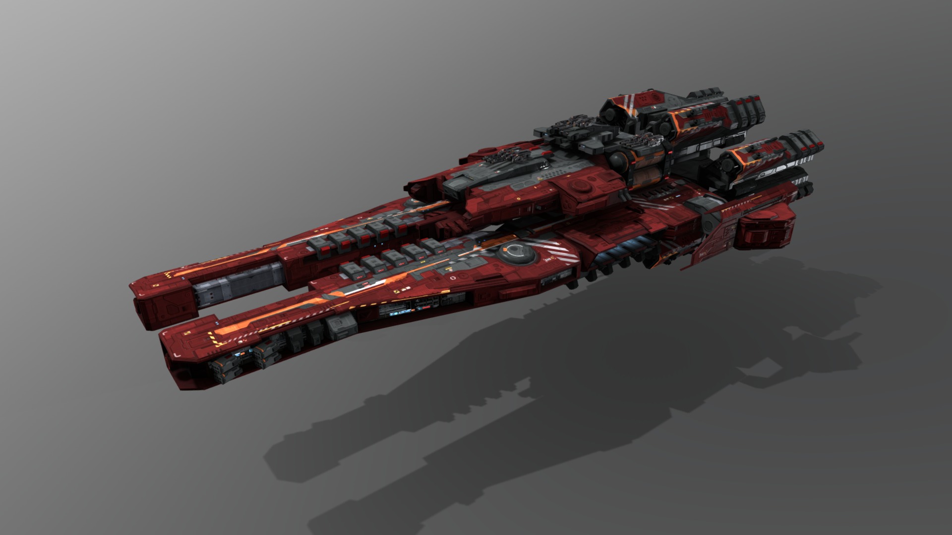 3D model Dreadnought 2B - This is a 3D model of the Dreadnought 2B. The 3D model is about a model of a ship.