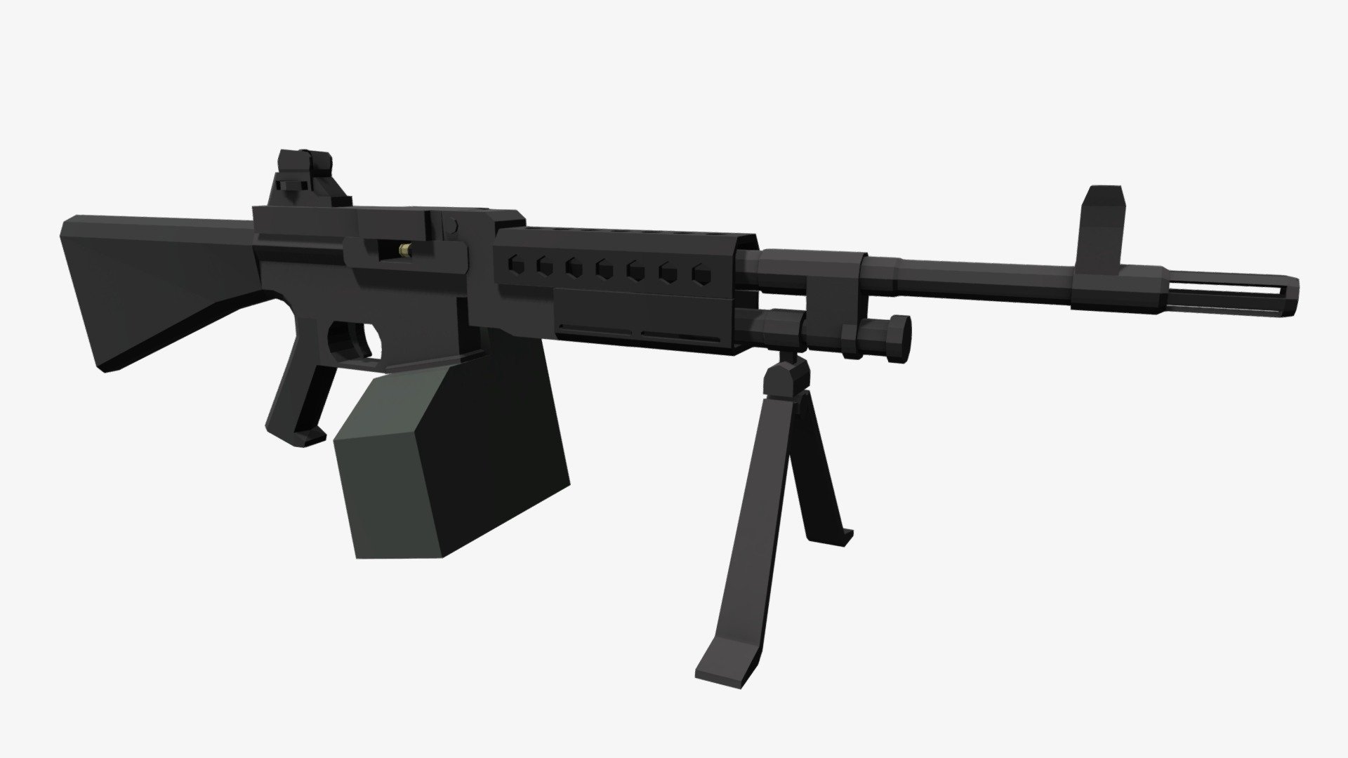 Low Poly M4 LMG Modified - 3D model by samanthacford [2450472] - Sketchfab