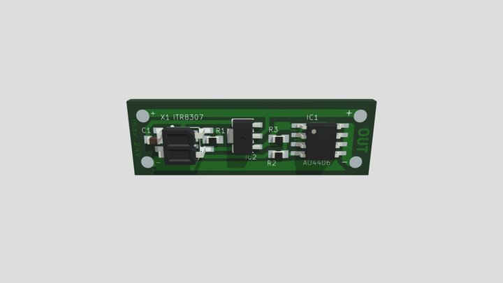 Control lights using ATtiny10 and ITR8307 3D Model