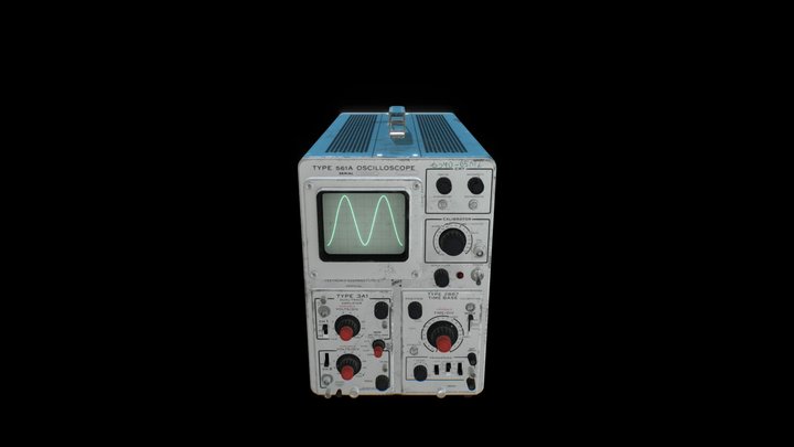 Type 561A Oscilloscope (game ready asset) 3D Model