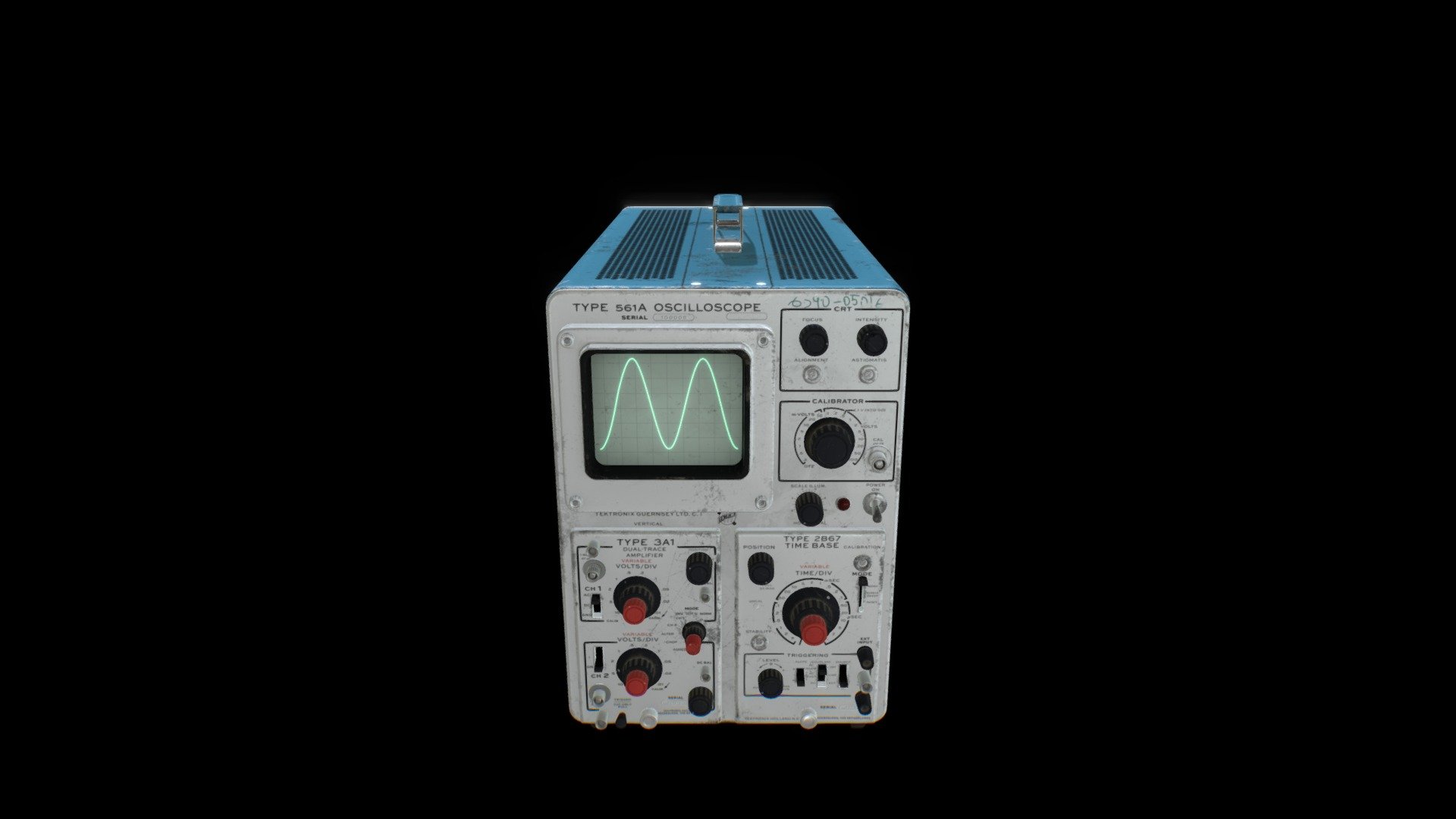 Type 561A Oscilloscope (game ready asset) 3D model by aptsiaurib