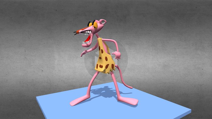 The Pink Panther - Prehistoric Scene 3D Model
