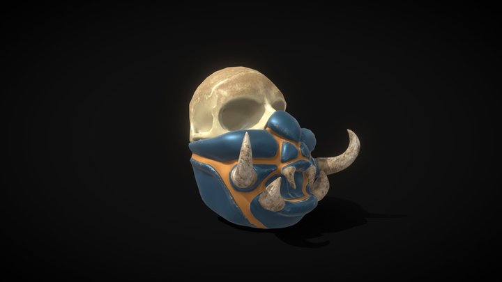 Masked Skull 3D Model