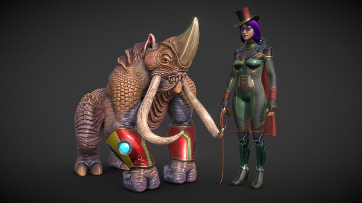 XPPENSculptChallenge Sci-Fi Circus characters 3D Model