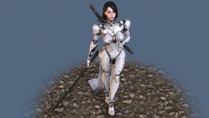 Cyborg Assassin 3D Model