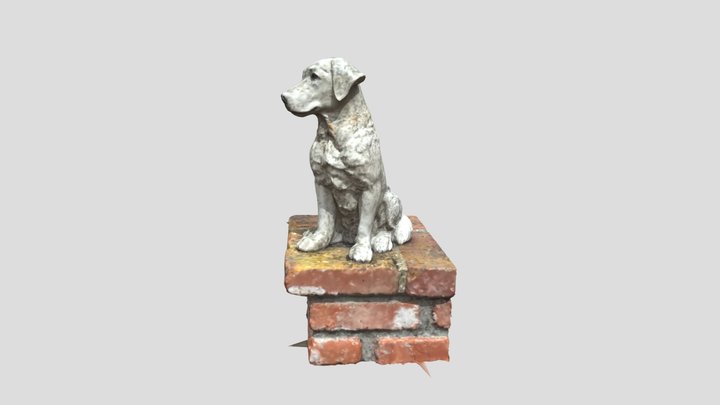 Dog Statue 3D Model