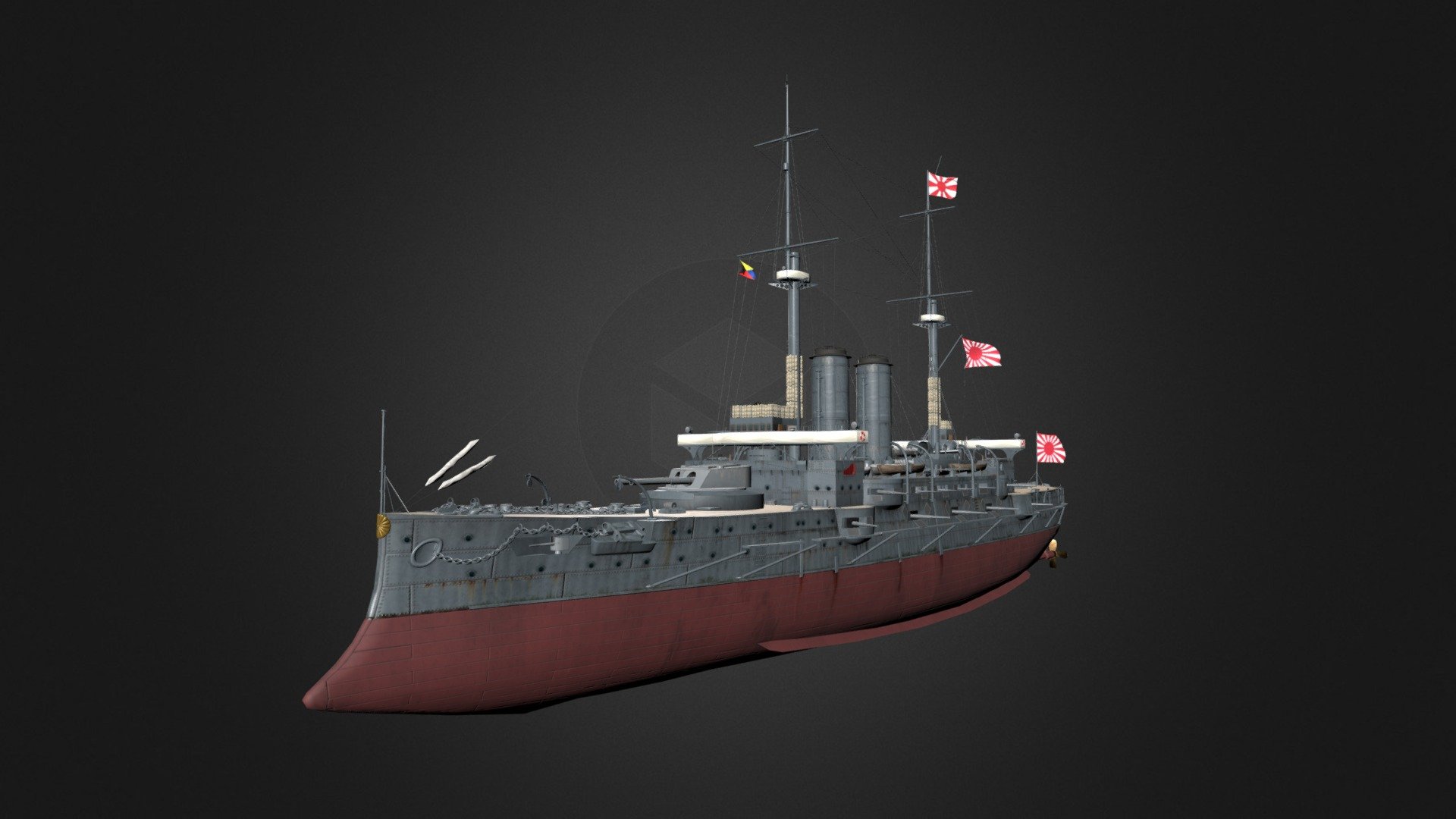 Mikasa -Battle of Tsushima- / 戦艦三笠 日本海海戦時 - 3D