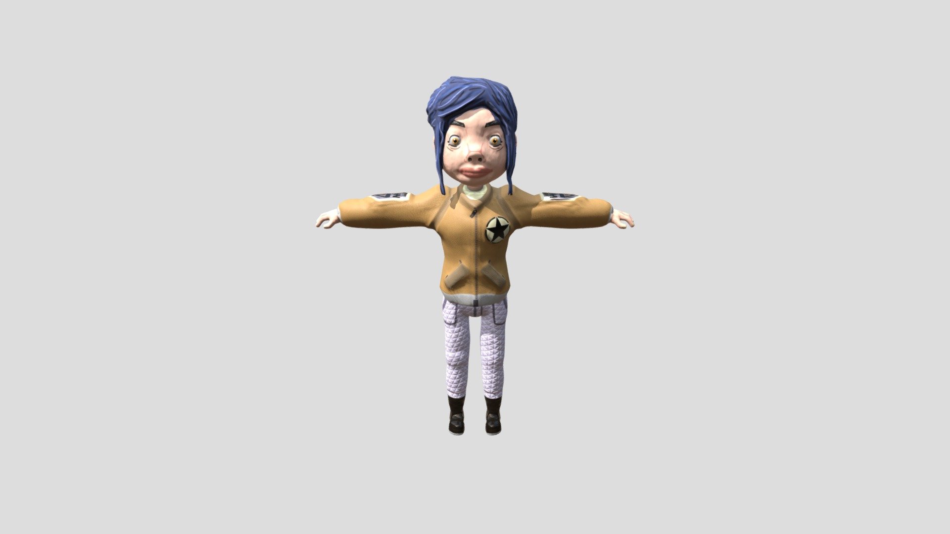 MTAP Pilot Character Model Retopo Textured
