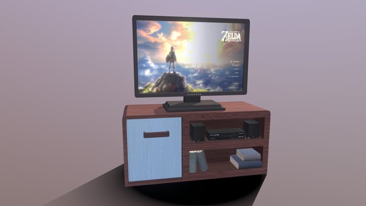 TV & TV Stand 3D Model