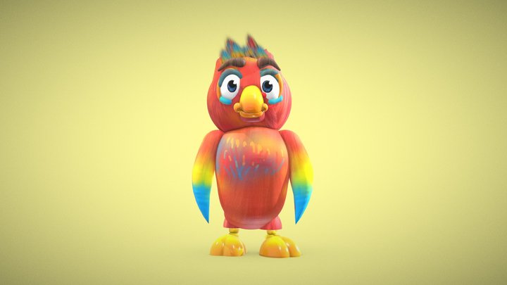 Alberto The Parrot 3D Model