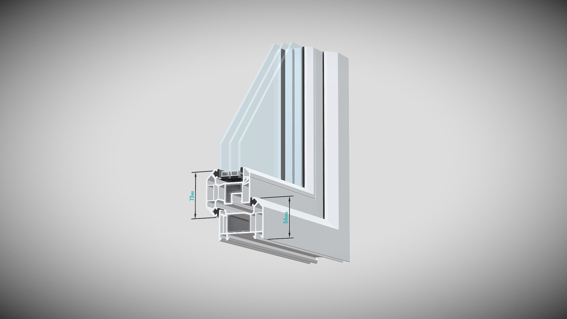 ProV3D Window Corner Cross-Section Concept