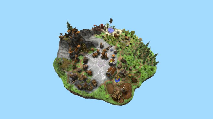 SkyHub - Medieval Village 3D Model
