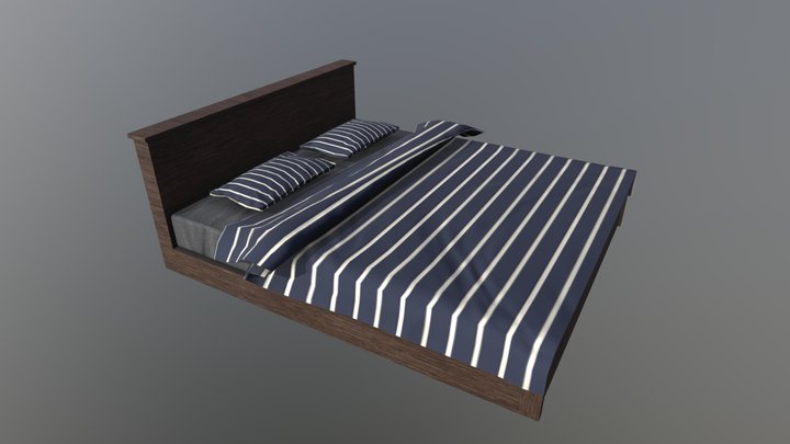 King Sized Bed 3D Model