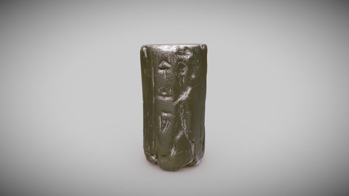 Mésopotamie, sceau-cylindre 3D Model