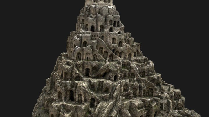 Matera Miniature Stone Sculpure 3D Model