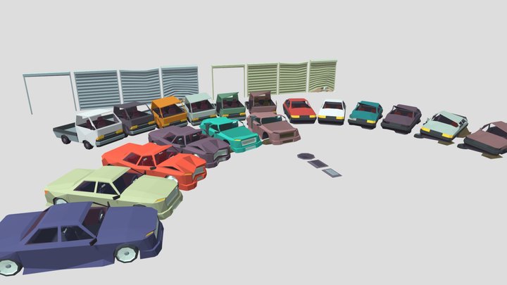 urban lomon props ( LOW POLY/STYLIZED ) Pack 03 3D Model