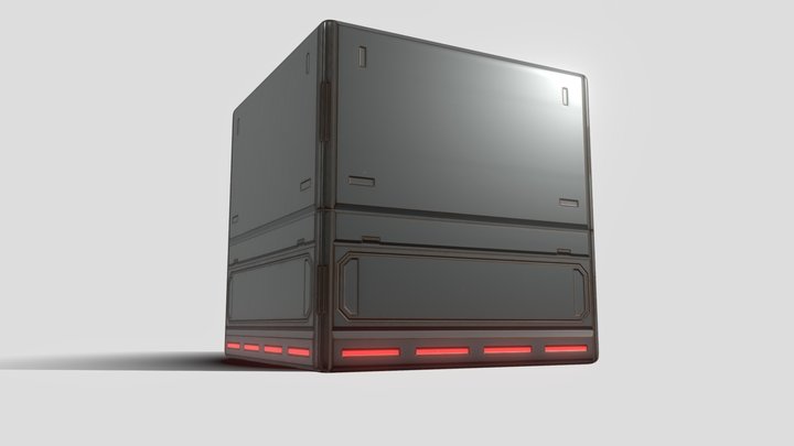 Scifi Wall Material 3D Model
