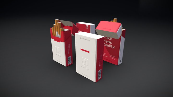 Cigarette Packaging Comparison Demo 3D Model