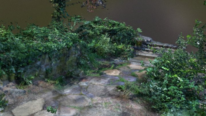 Stone Path, Stairs and Trees - Tango 3D Scan 3D Model