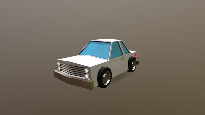Cartoon car low poly 3D Model