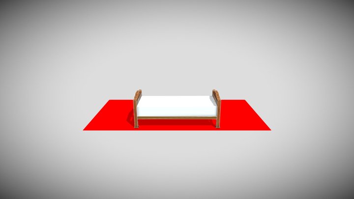 Bed in 19. century 3D Model