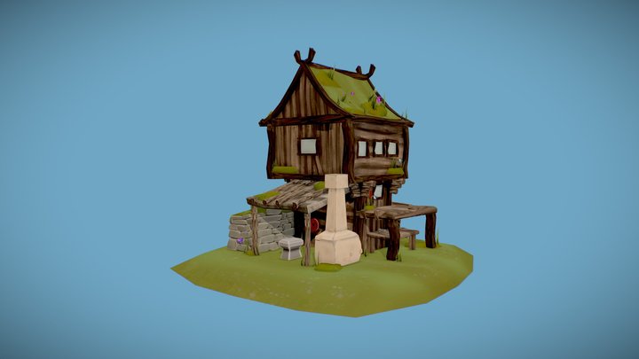 viking blacksmith stylised building 3D Model