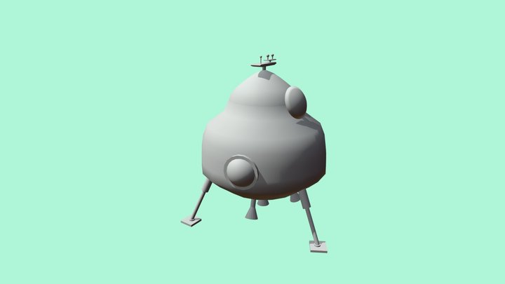 Mars Landing Module 3D Model