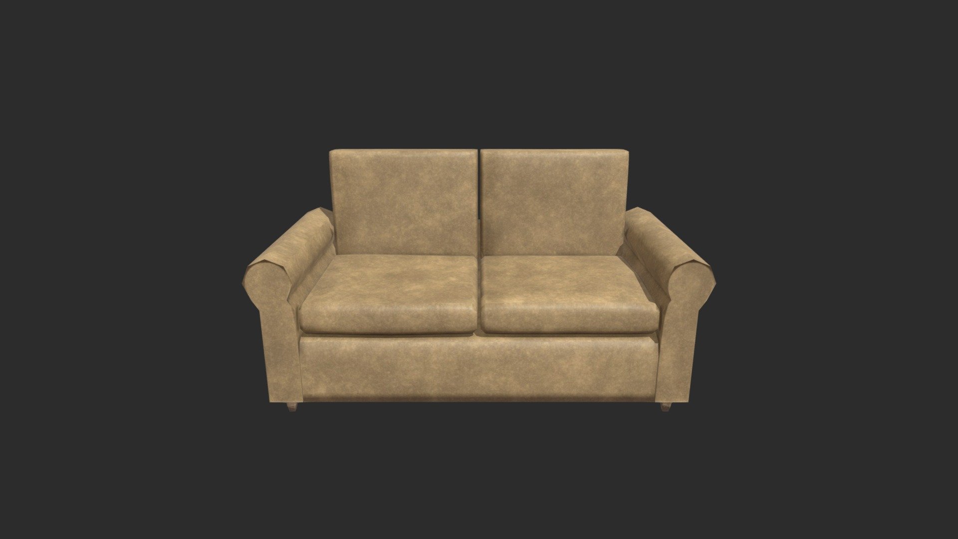 Simple Sofa Low Poly