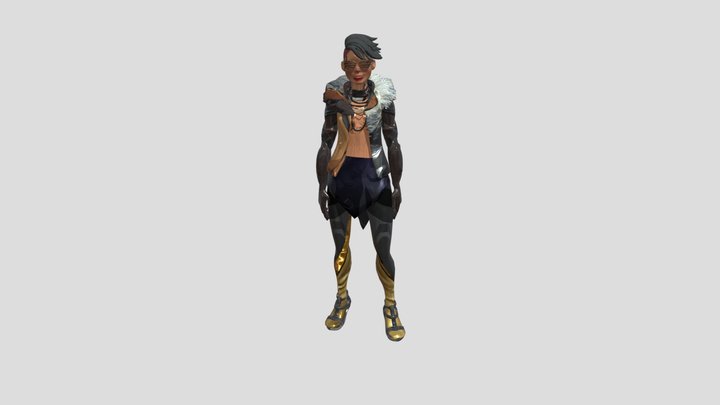 cyberpunk-female-full-body-character 3D Model