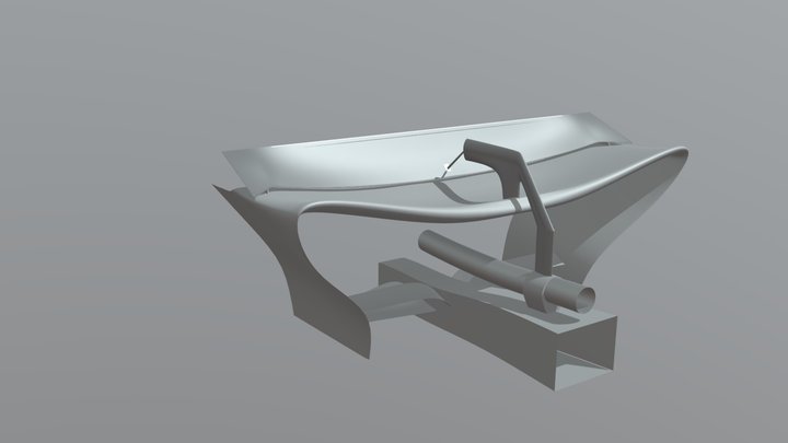 2025 F1 Car Rear Wing 3D Model