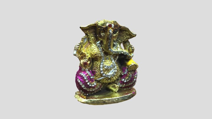 Golden Ganpati LiDAR Scan 3D Model
