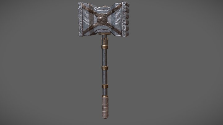 Battle Hammer 3D Model