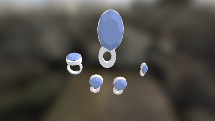 lara_blue_sapphire_jewelry_set (1) 3D Model