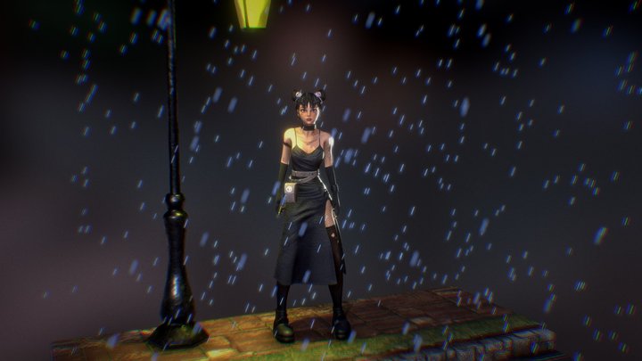 Lilith, The Goth Girl 3D Model