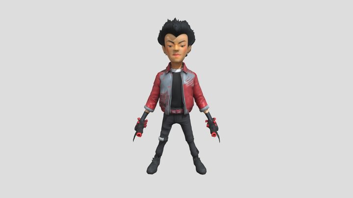 Cyberpunk Toy Warrior 3D Model